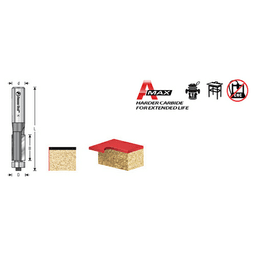 3/8" x 2-3/8" Flush Trim Bit, 2-Flute, 1/4" Shank - Alt Image 3
