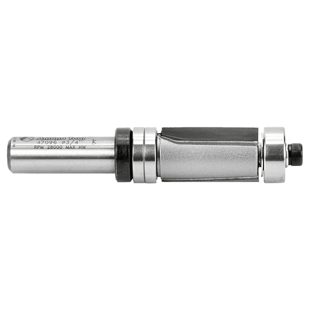 3/4" x 3-3/4" Down-Shear Multi Trimmer Bit with Ball Bearing, 1/2" Shank - Alt Image 1