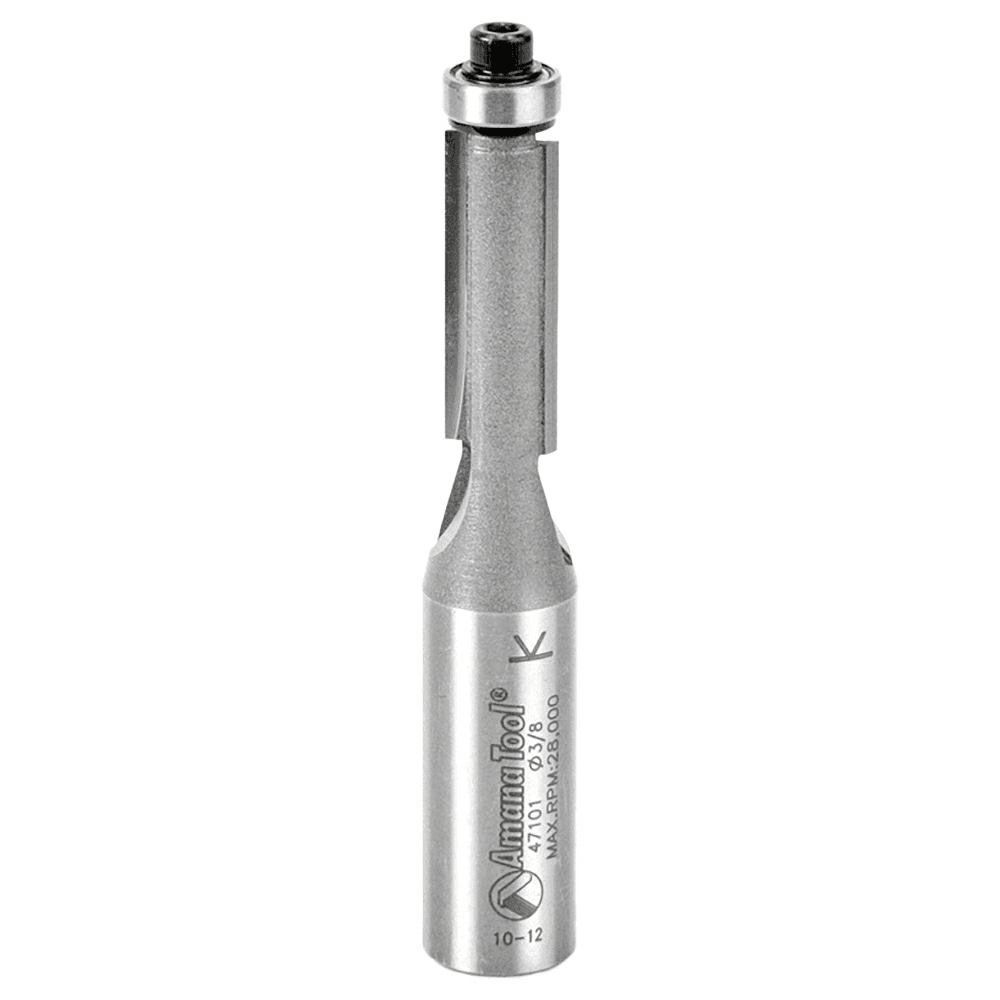 3/8" x 3-1/8" Flush Trim Bit, 2-Flute, 1/2" Shank - Main Image