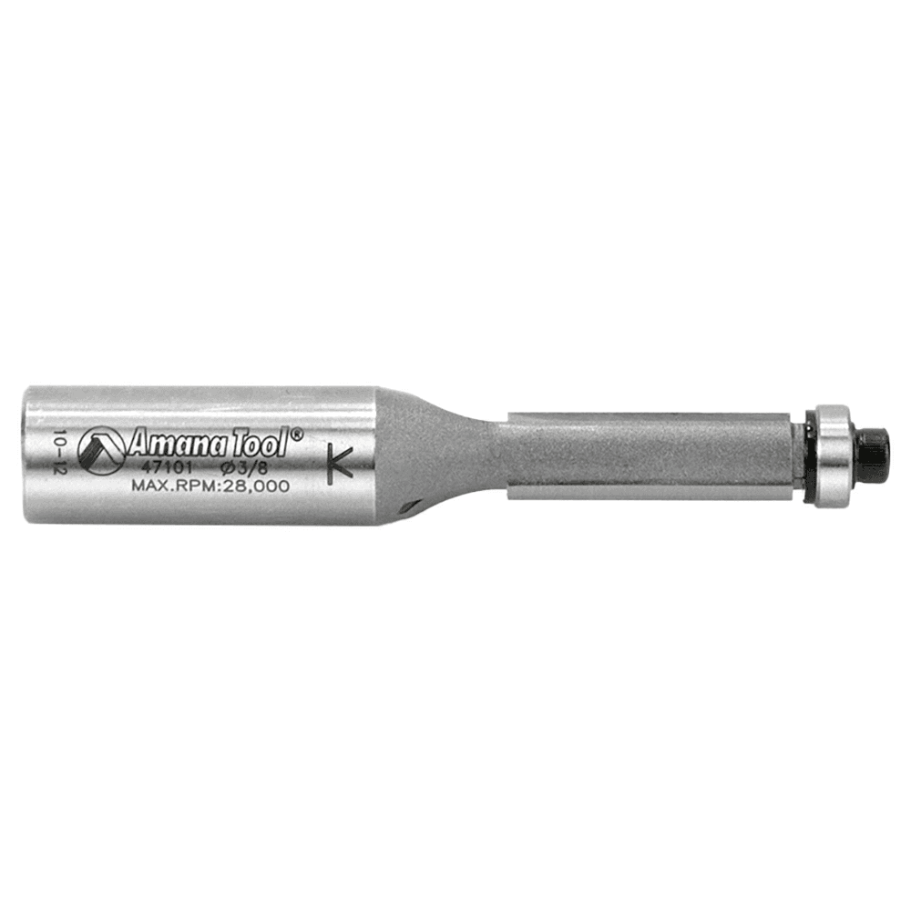 3/8" x 3-1/8" Flush Trim Bit, 2-Flute, 1/2" Shank - Alt Image 1