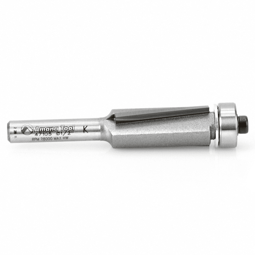 Dynabit™ 1/2" x 2-5/8" Down-Shear Laminate Flush Trim Bit, 2-Flute, 1/4" Shank - Alt Image 1