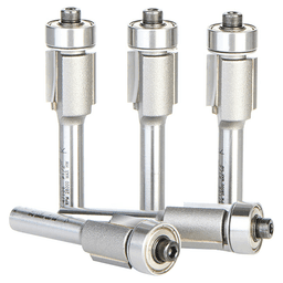 1/2" x 1/2" 5 Pack Carbide Tipped Flush Trim Bit, 2-Flute, 1/4" Shank Alt 2 - Image