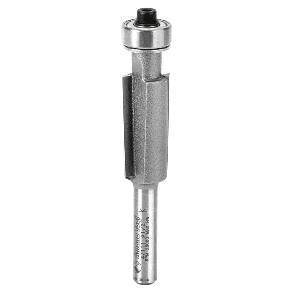 1/2" x 2-7/8" Dynabit Down-Shear Laminate Flush Trim Bit, 2-Flute, 1/4" Shank - Main Image