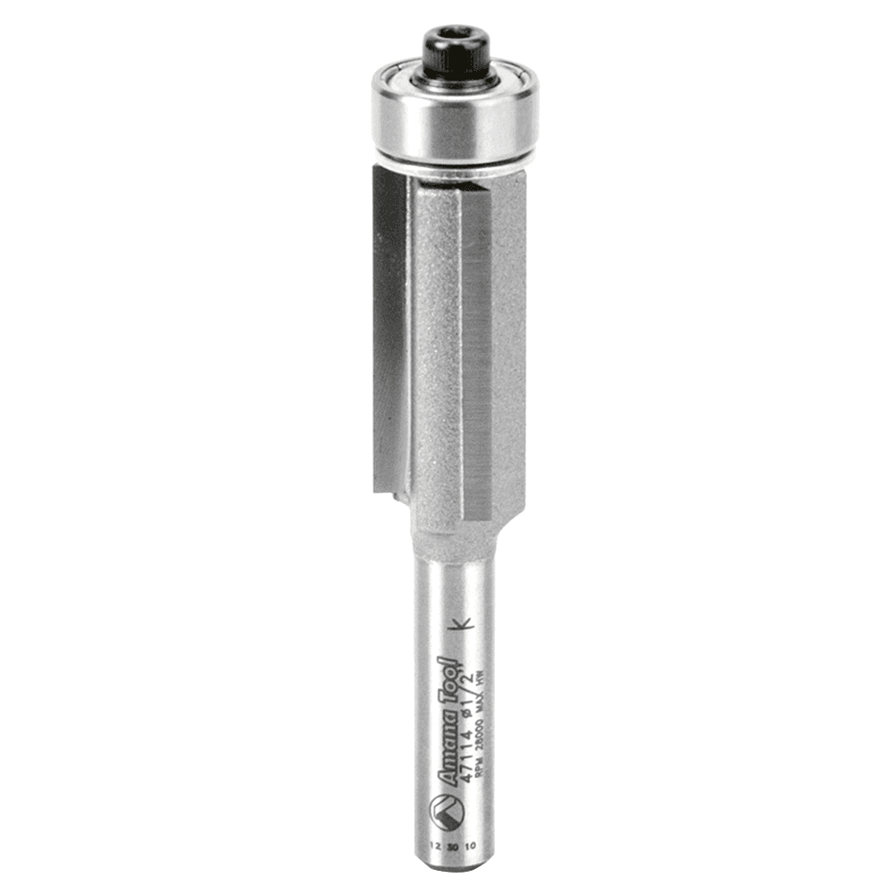 1/2" x 2-5/8" Flush Trim Bit, 3-Flute, 1/4" Shank - Main Image