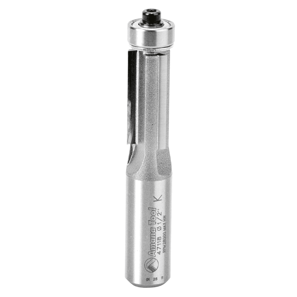 1/2" x 3-1/4" Flush Trim Bit, 3-Flute, 1/2" Shank - Main Image