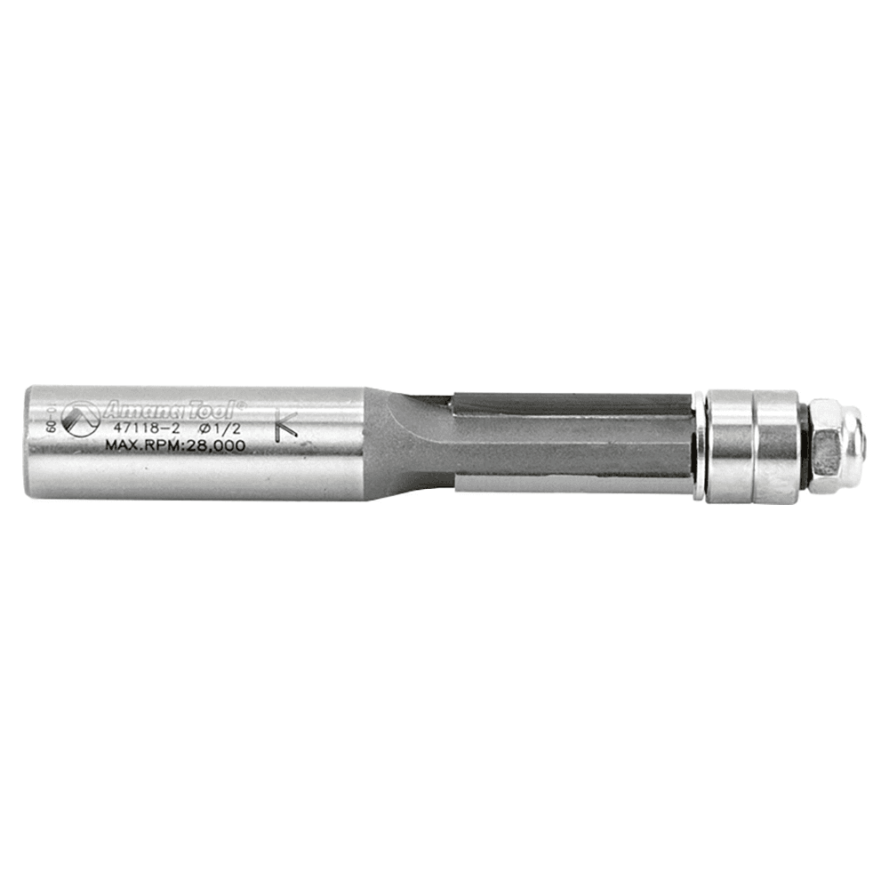 1/2" x 3-5/8" Extra-Long Flush Trim Bit, 3-Flute, 1/2" Shank - Alt Image 1