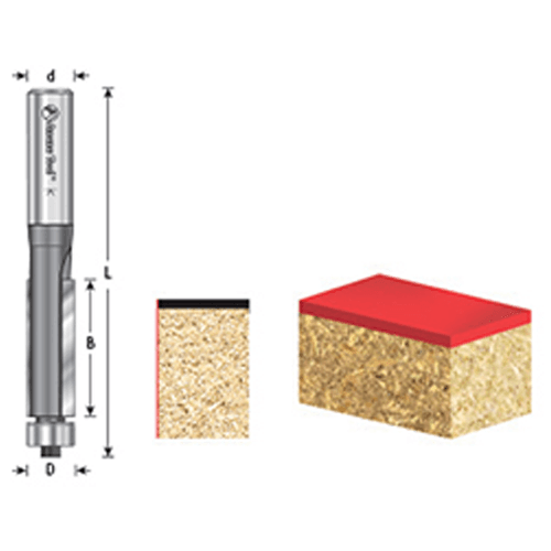 1/2" x 4-1/4" Flush Trim Bit, 2-Flute, 1/2" Shank - Alt Image 3