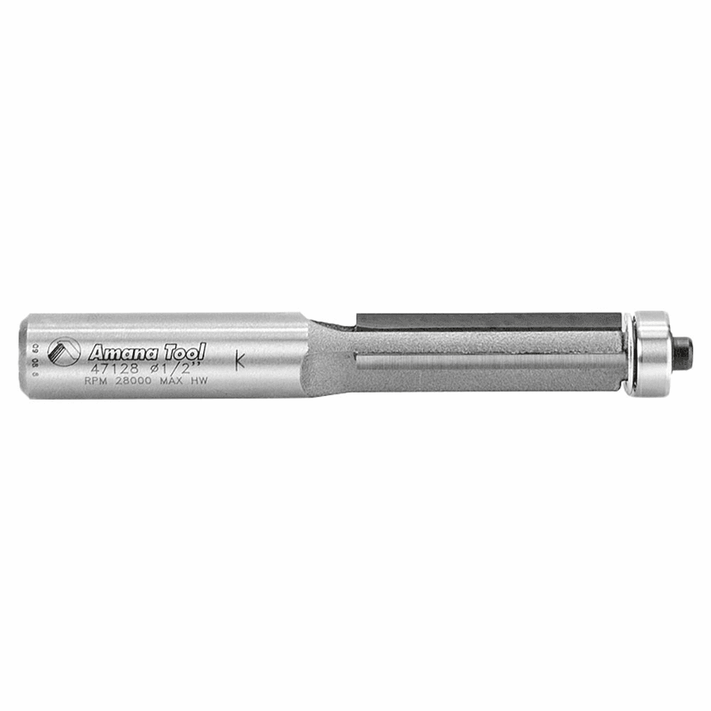 1/2" x 3-7/8" Extra-Long Flush Trim Bit, 3-Flute, 1/2" Shank - Alt Image 1