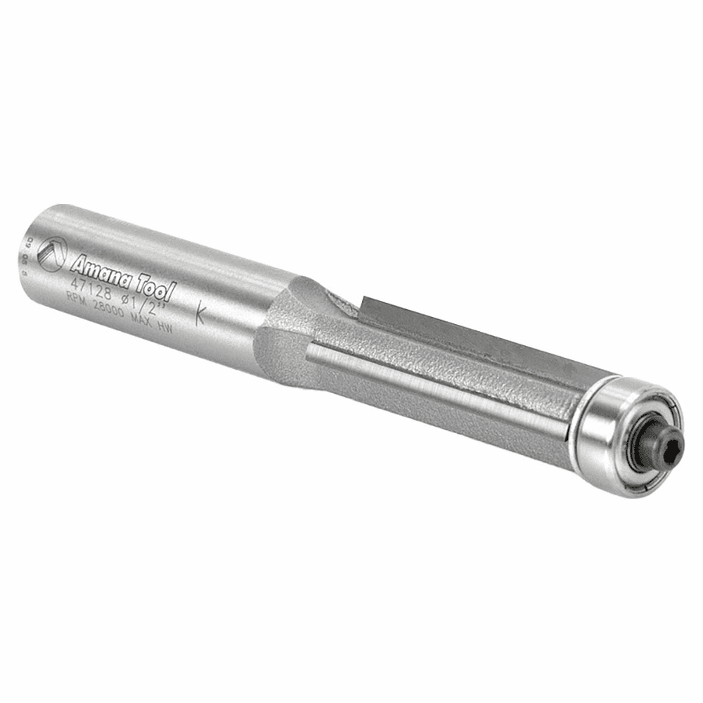 1/2" x 4-1/16" Extra-Long Flush Trim Bit with Double Ball Bearing, 3-Flute, 1/2" Shank - Main Image