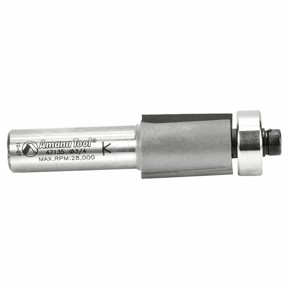 3/4" x 3" SuperTrim Down-Shear Flush Trim Bit, 2-Flute, 1/2" Shank - Alt Image 1