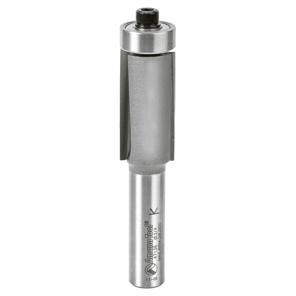 3/4" x 3-7/8" SuperTrim Down-Shear Flush Trim Bit, 2-Flute, 1/2" Shank - Main Image