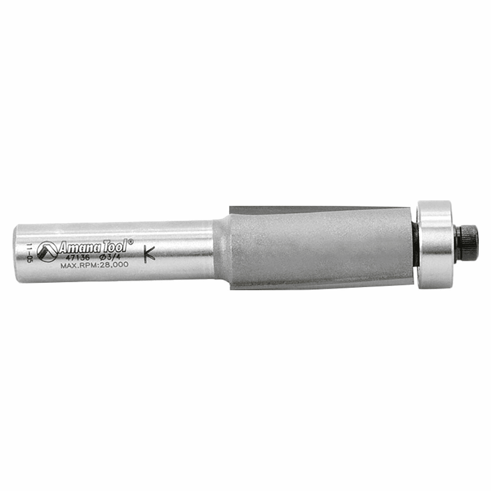 3/4" x 3-7/8" SuperTrim Down-Shear Flush Trim Bit, 2-Flute, 1/2" Shank - Alt Image 1