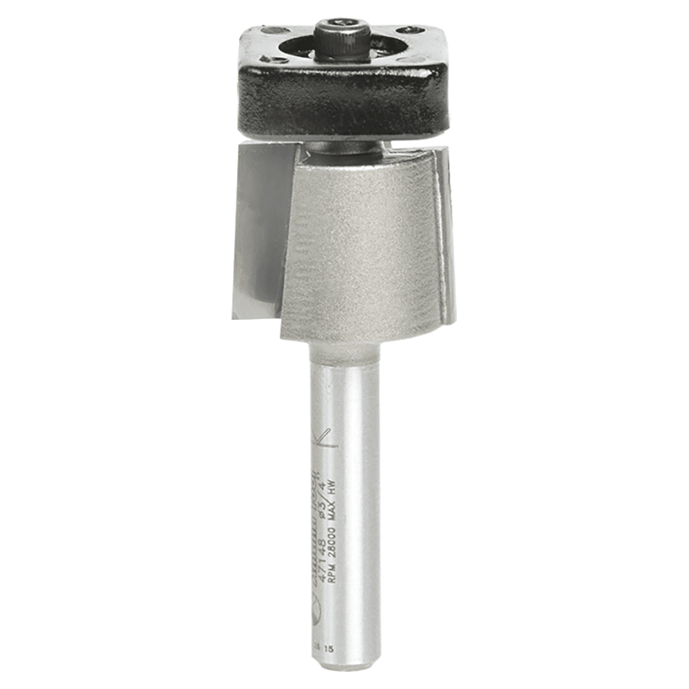 3/4" x 2-3/8" Laminate Trimmer Router Bit with Euro Square Bearing, 2-Flute, 1/4" Shank - Main Image