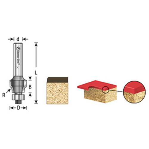 No-File™ 1/2" x 1-7/8" Router Trim Bit, 1/4" Shank - Alt Image 3