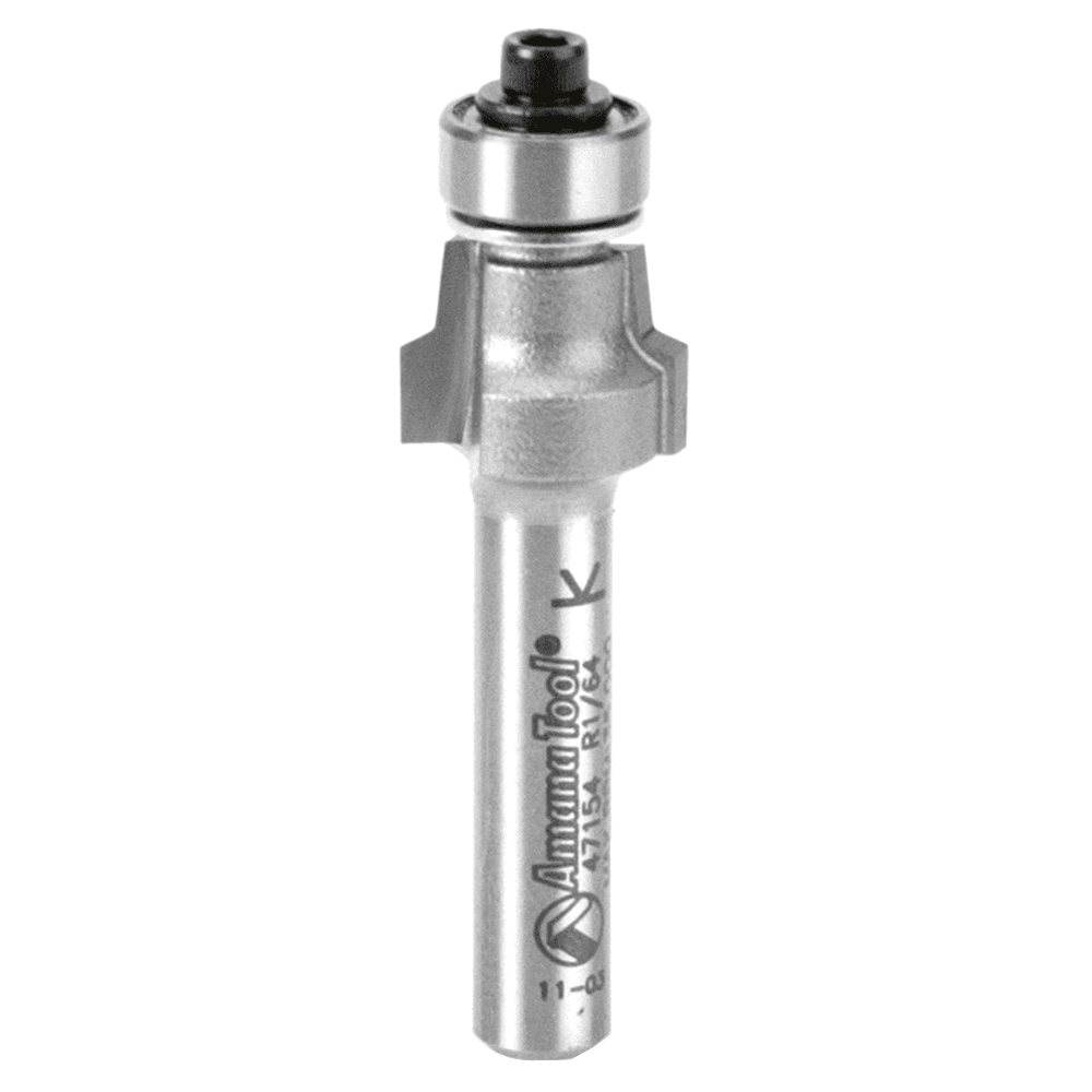 No-File™ 1/2" x 1-7/8" Router Trim Bit with Ball Bearing Guide, 1/4" Shank - Main Image