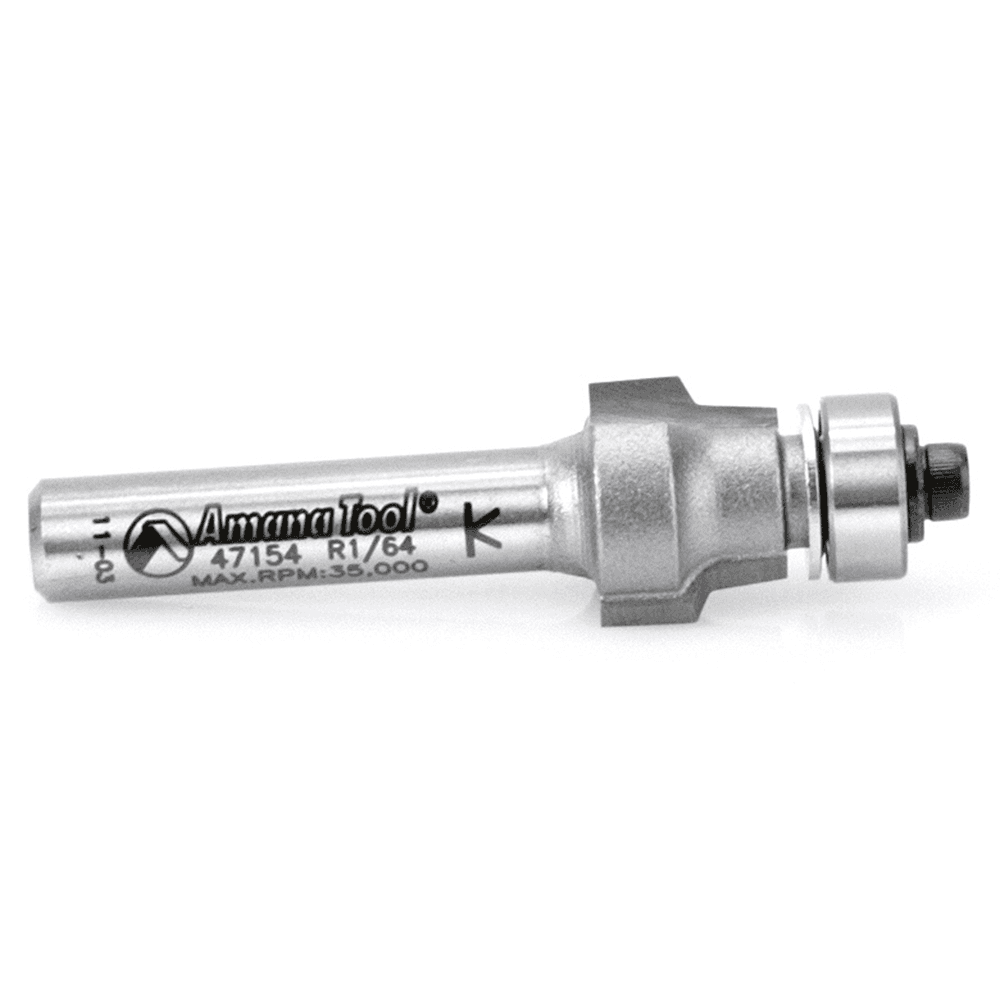 No-File™ 1/2" x 1-7/8" Router Trim Bit with Ball Bearing Guide, 1/4" Shank - Alt Image 1