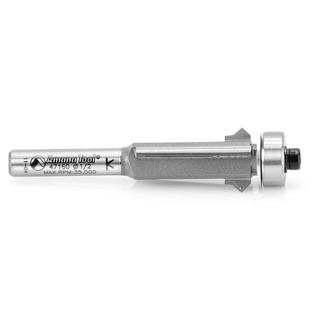 5/8" x 2-5/8" Flush Trim V-Groove Bit, 2-Flute, 1/4" Shank - Alt Image 1