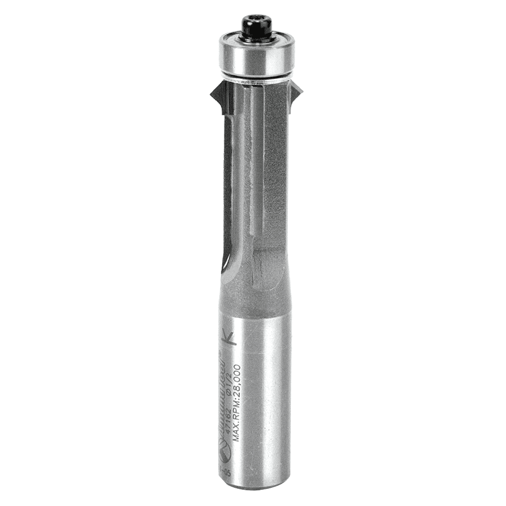 5/8" x 3-1/4" Flush Trim V-Groove Bit, 2-Flute, 1/2" Shank - Main Image