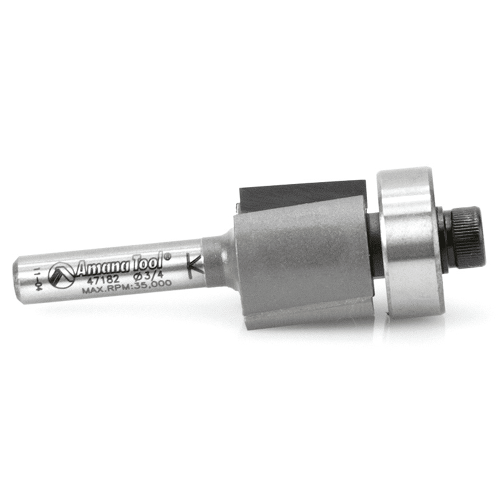 Dynabit™ 3/4" x 2-1/4" Flush Helix Trim Bit, 2-Flute, 1/4" Shank - Main Image