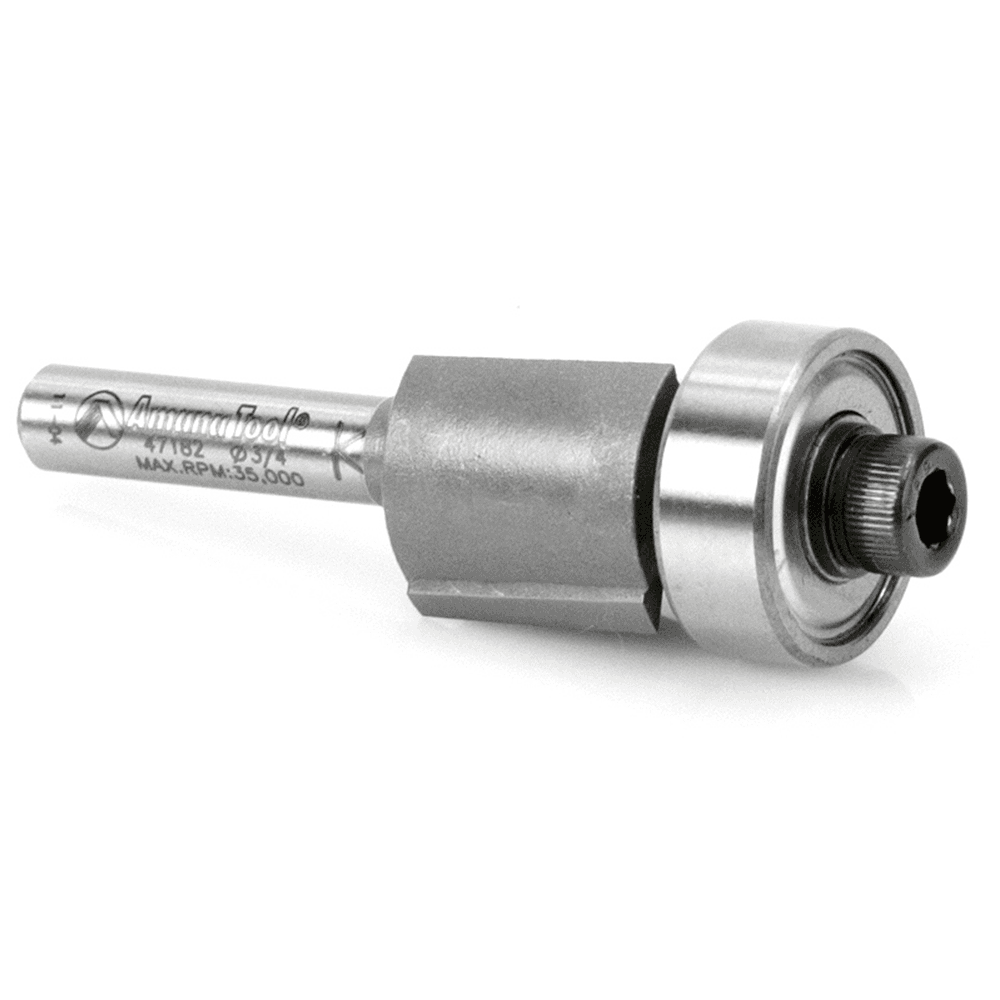 Dynabit™ 3/4" x 2-1/4" Flush Helix Trim Bit, 2-Flute, 1/4" Shank - Alt Image 1