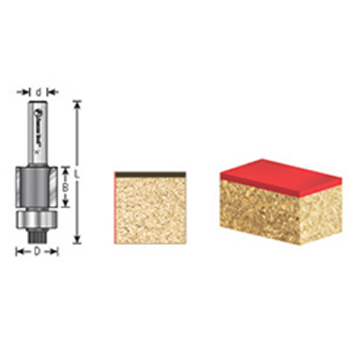 Dynabit™ 3/4" x 2-1/4" Flush Helix Trim Bit, 2-Flute, 1/4" Shank - Alt Image 2