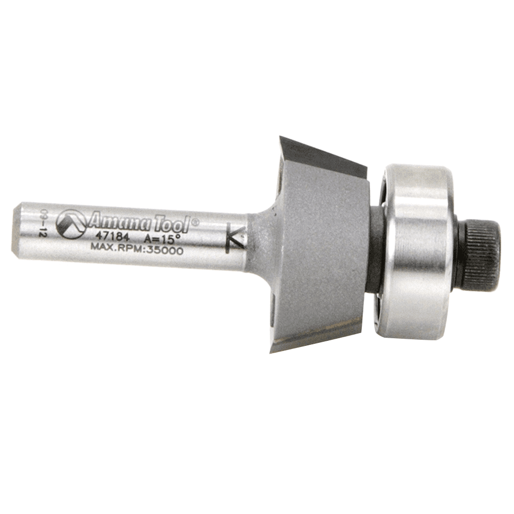 3/4" x 2" Dynabit Laminate Bevel Trim, 2-Flute, 1/4" Shank - Alt Image 1