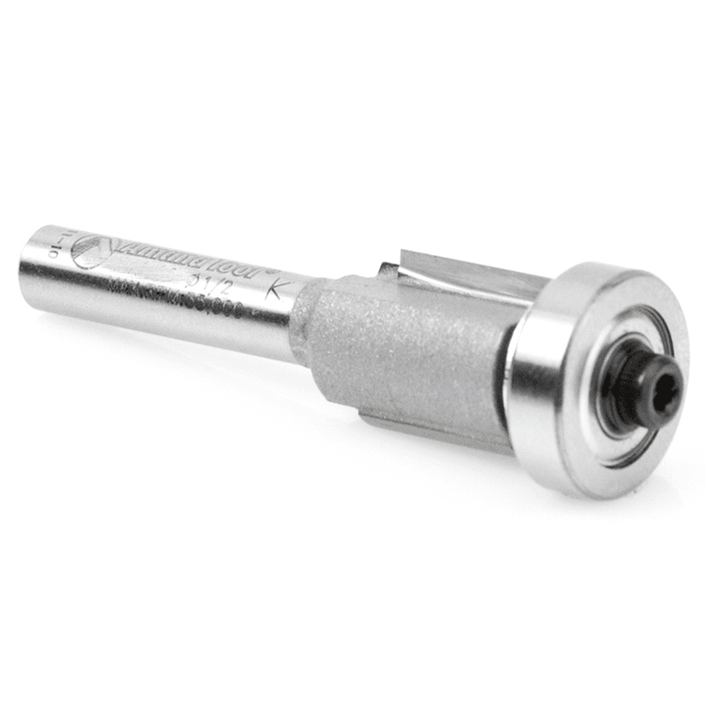 1/2" x 2" Overhang Trim Bit with Ball Bearing, 2-Flute, 1/4" Shank - Alt Image 2