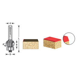 5/8" x 15&#730; Bevel Laminate Trim Bit, 2-Flute, 1/4" Shank - Alt Image 3