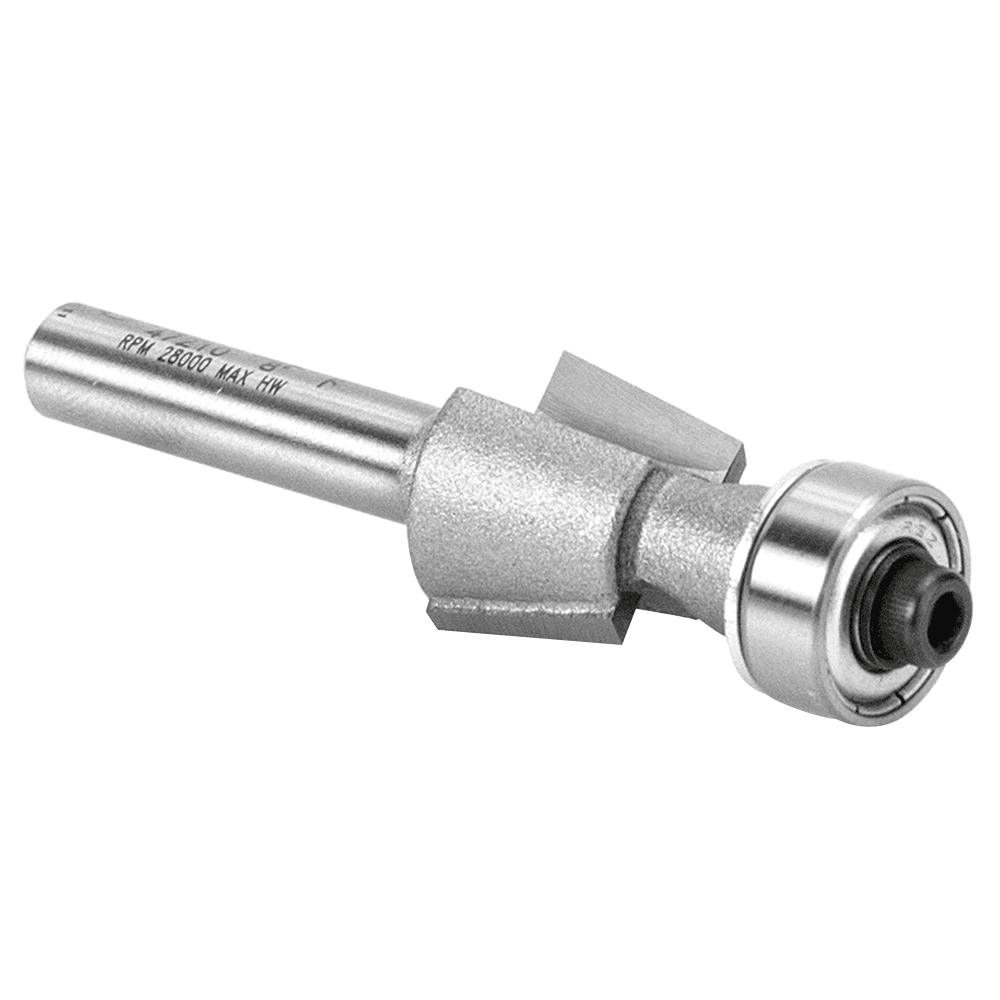 5/8" x 8&#730; Special Bevel Trim Bit, 2-Flute, 1/4" Shank - Alt Image 1