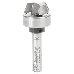 3/4" x 25&#730; Bevel Trim Bit with Upper Ball Bearing, 2-Flute, 1/4" Shank - Main Image