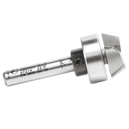 3/4" x 25&#730; Bevel Trim Bit with Upper Ball Bearing, 2-Flute, 1/4" Shank - Alt Image 2