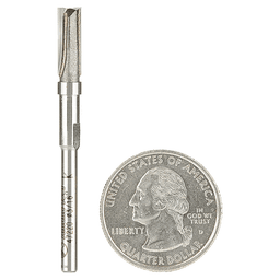 3/16" x 2" Miniature Flush Trim Plunge Template with Upper Ball Bearing, 2-Flute, 1/8" Shank - Alt Image 2