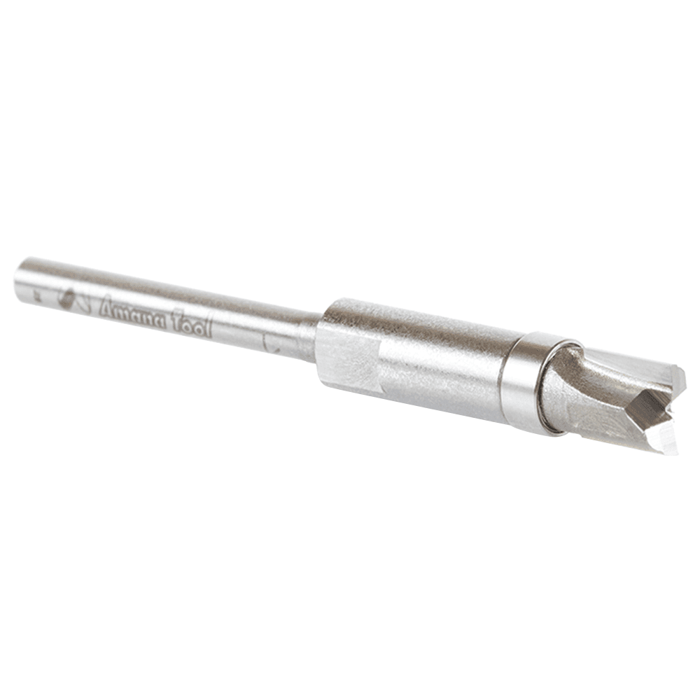 1/4" x 1-15/16" Miniature Flush Trim Plunge Template with Upper Ball Bearing, 2-Flute, 1/8" Shank - Alt Image 1