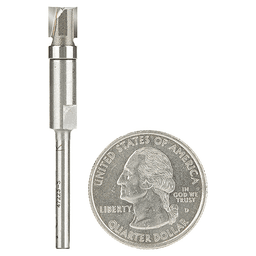 1/4" x 1-15/16" Miniature Flush Trim Plunge Template with Upper Ball Bearing, 2-Flute, 1/8" Shank - Alt Image 2