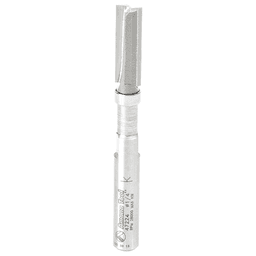 1/4" x 2-7/16" Miniature Flush Trim Plunge Template with Upper Ball Bearing, 2-Flute, 1/4" Shank - Main Image