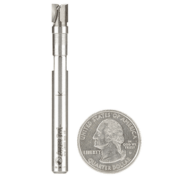 1/4" x 2-1/2" Miniature Flush Trim Plunge Template with Upper Ball Bearing, 2-Flute, 1/4" Shank - Alt Image 2