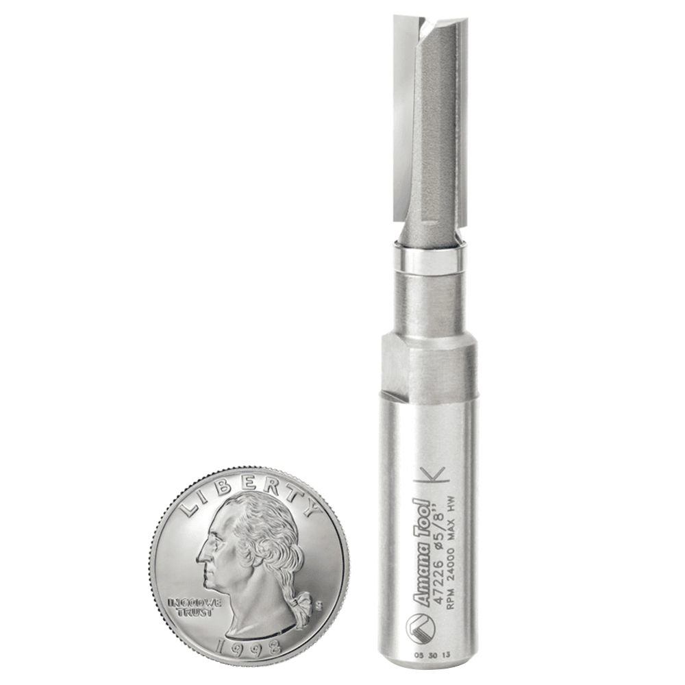3/8" x 3-1/4" Flush Trim Plunge Template with Upper Ball Bearing, 2-Flute, 1/2" Shank - Alt Image 2