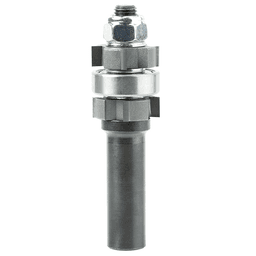 7/8" x 3" 4-Wings Double Bevel Flush Trim Cutter Assembly with Center Ball Bearing, 1/2" Shank - Main Image
