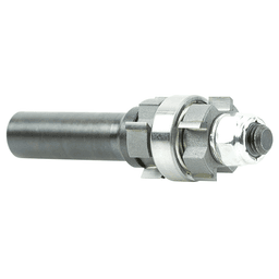 7/8" x 3" 4-Wings Double Bevel Flush Trim Cutter Assembly with Center Ball Bearing, 1/2" Shank - Alt Image 1