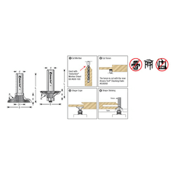 1-5/8" x 2" Cope Cutter with Stub Spindle, 2-Flute, 1/2" Shank - Alt Image 2