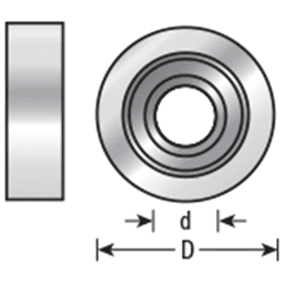 Ultra-Glide High Performance Ball Bearing, 1/2" Overall Dia x 3/16" Inner Dia Alt 1 - Image