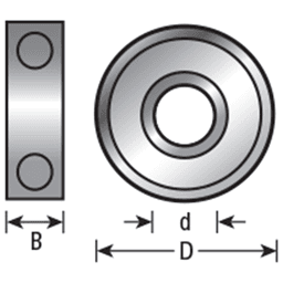 Steel Ball Bearing Guide 7/8" Overall Dia x 3/16" Inner Dia x 3/16" Height Alt 1 - Image