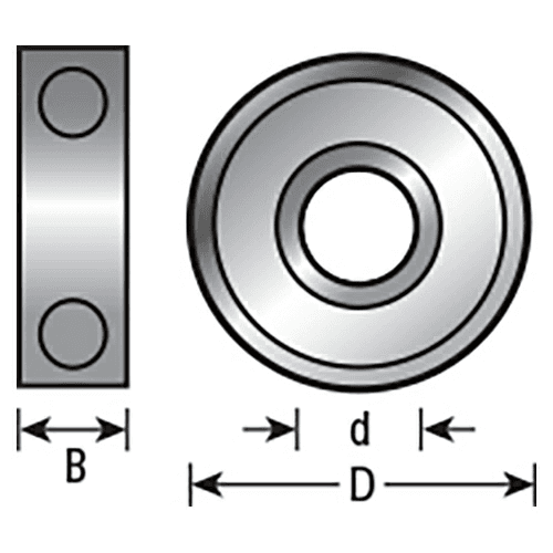 7/8" x 3/8" x 7mm Steel Ball Bearing Guide - Alt Image 1