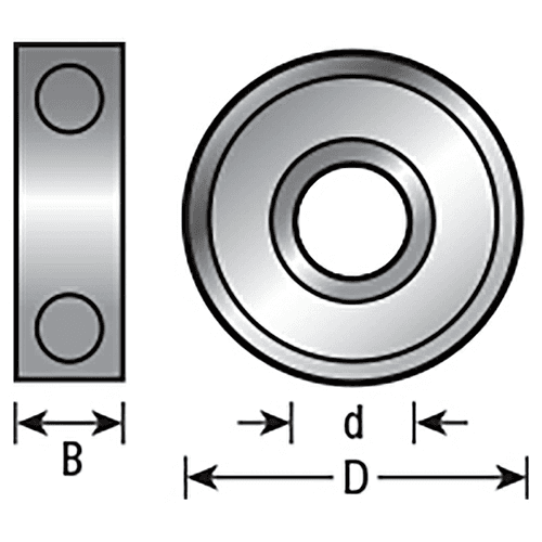 1-5/16" x 5/16" x 21/64" Steel Ball Bearing Guide - Alt Image 1