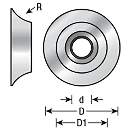 Ultra-Glide 61/64" x 1/4" x 3/8" Radius High Performance Ball Bearing Guide - Alt Image 1