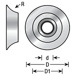 Ultra-Glide 61/64" x 1/4" x 3/8" Radius High Performance Ball Bearing Guide - Alt Image 1