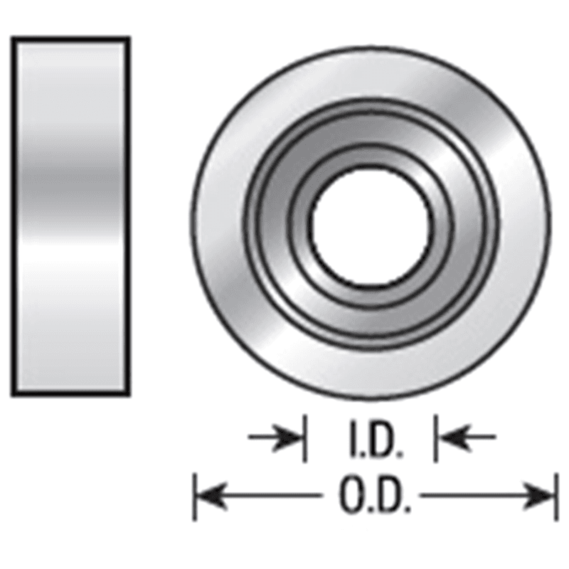 Ultra-Glide High Performance Ball Bearing 1-1/16" Overall Dia x 1/4" Inner Dia Alt 1 - Image