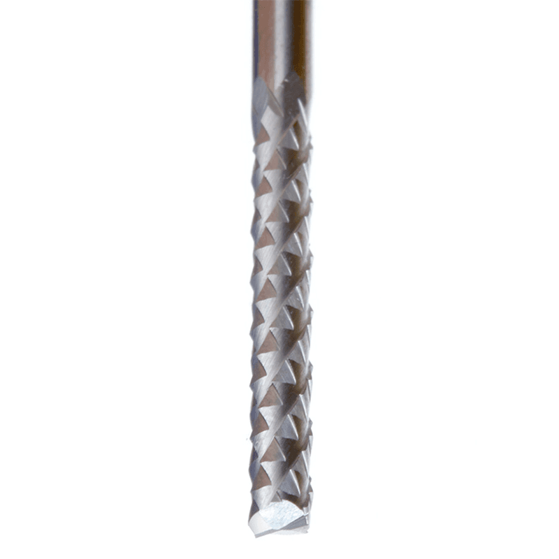 1/8" x 2" Fiberglass/Composite Cutting Medium Burr Router Bit with End Mill Point, 1/8" Shank - Alt Image 3