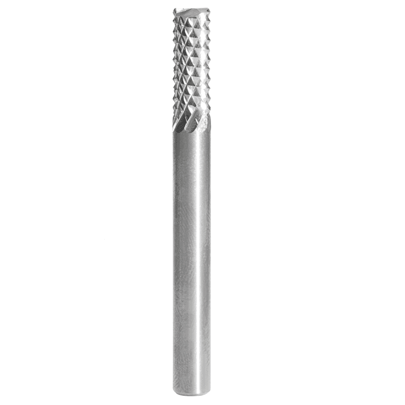 1/4" x 2-1/2" Fiberglass/Composite Cutting Medium Burr Router Bit with End Mill Point, 1/4" Shank - Main Image