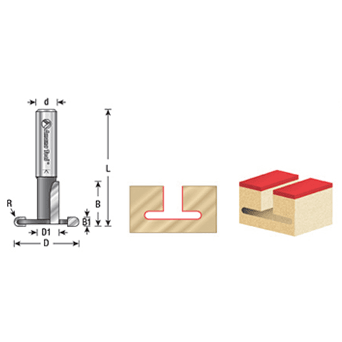 1-1/8" x 2" Amerock Hinge Bit, 2-Flute, 3/8" Shank - Alt Image 3